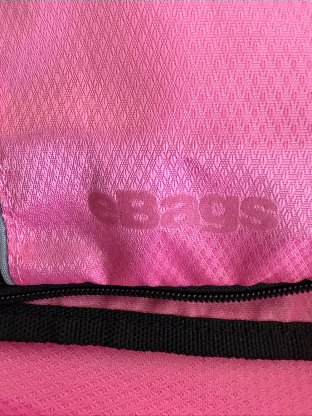 EBags Hot Pink Black Nylon Mesh Packing Cubes Set of 3 Travel Organizers